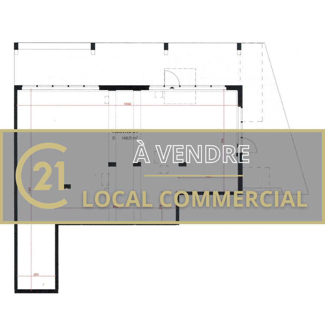 A VENDRE – Local commercial  Nord de Caen  148.20 m²